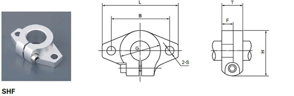 Linear Ball Bearing Shaft Support Shf25